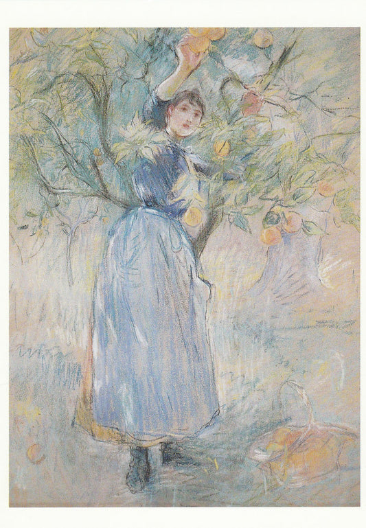 THE ORANGE PICKER By Berthe Morisot - Vintage Art POSTCARD